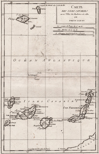 Carte des Isles Canaries 1780
